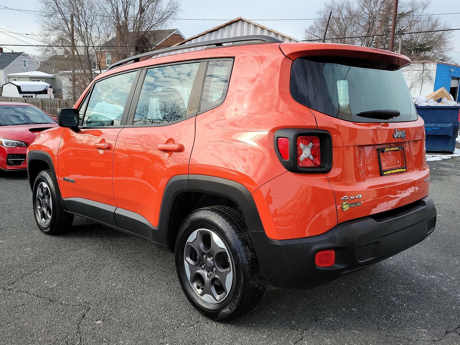 2016 Omaha Orange - PKP /Black - A7X9 Jeep Renegade Sport (ZACCJBAT1GP) with an ENGINE: 2.4L I4 MULTIAIR engine, located at 50 Eastern Blvd., Essex, MD, 21221, (410) 686-3444, 39.304367, -76.484947 - Introducing the 2016 Jeep Renegade Sport 4WD 4dr Sport, a striking silhouette presenting a pure embodiment of the adventurous spirit inherent to the Jeep Brand. Exuding strength and confidence, its Omaha Orange - PKP exterior immediately demands attention with its distinctive rugged appeal. This m - Photo #5