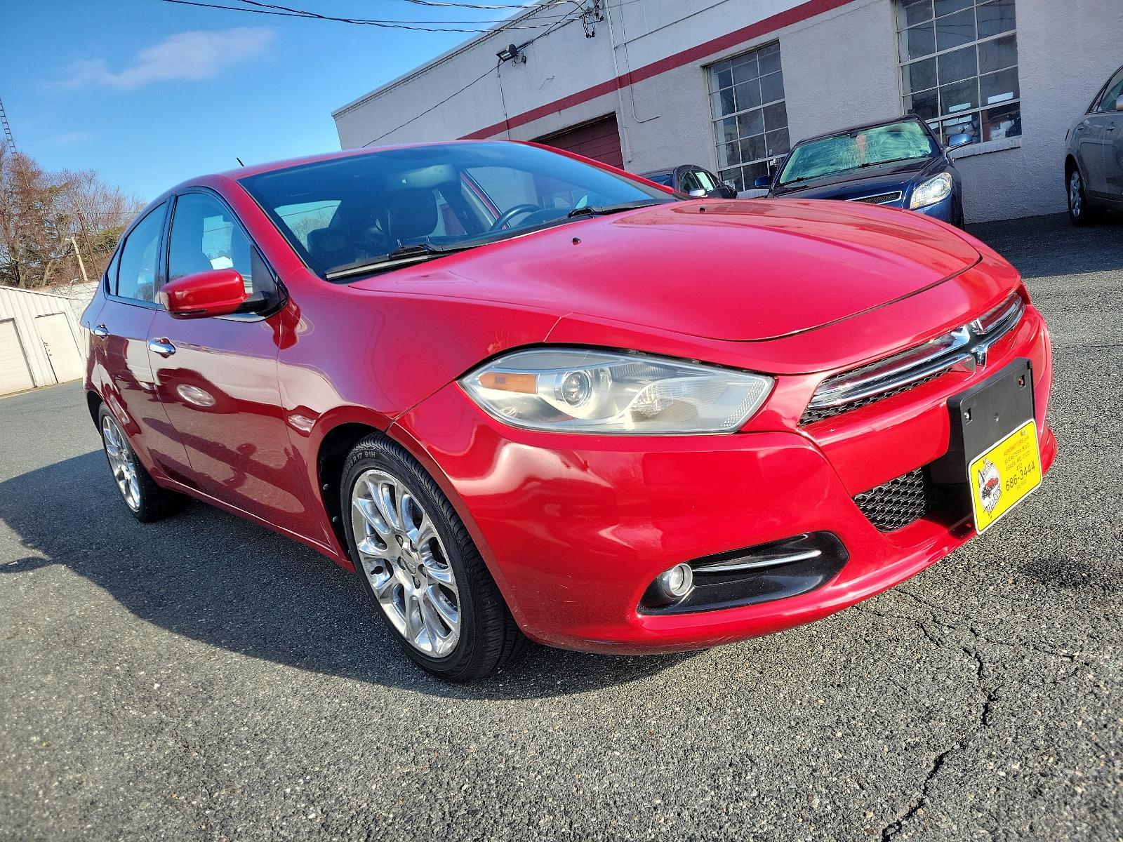 2013 Redline 2-Coat Pearl - PRM /Black - E7X9 Dodge Dart Limited (1C3CDFCA4DD) with an 2.0L I4 DOHC ENGINE engine, located at 50 Eastern Blvd., Essex, MD, 21221, (410) 686-3444, 39.304367, -76.484947 - Experience the perfect combination of power, style, and comfort with this 2013 Dodge Dart Limited 4dr sdn limited. Showcased in a vibrant Redline 2-coat Pearl Exterior with a sleek black interior, it is sure to make a bold statement on any road. Under the hood lies a robust 2.0L I4 DOHC Engine promi - Photo #2