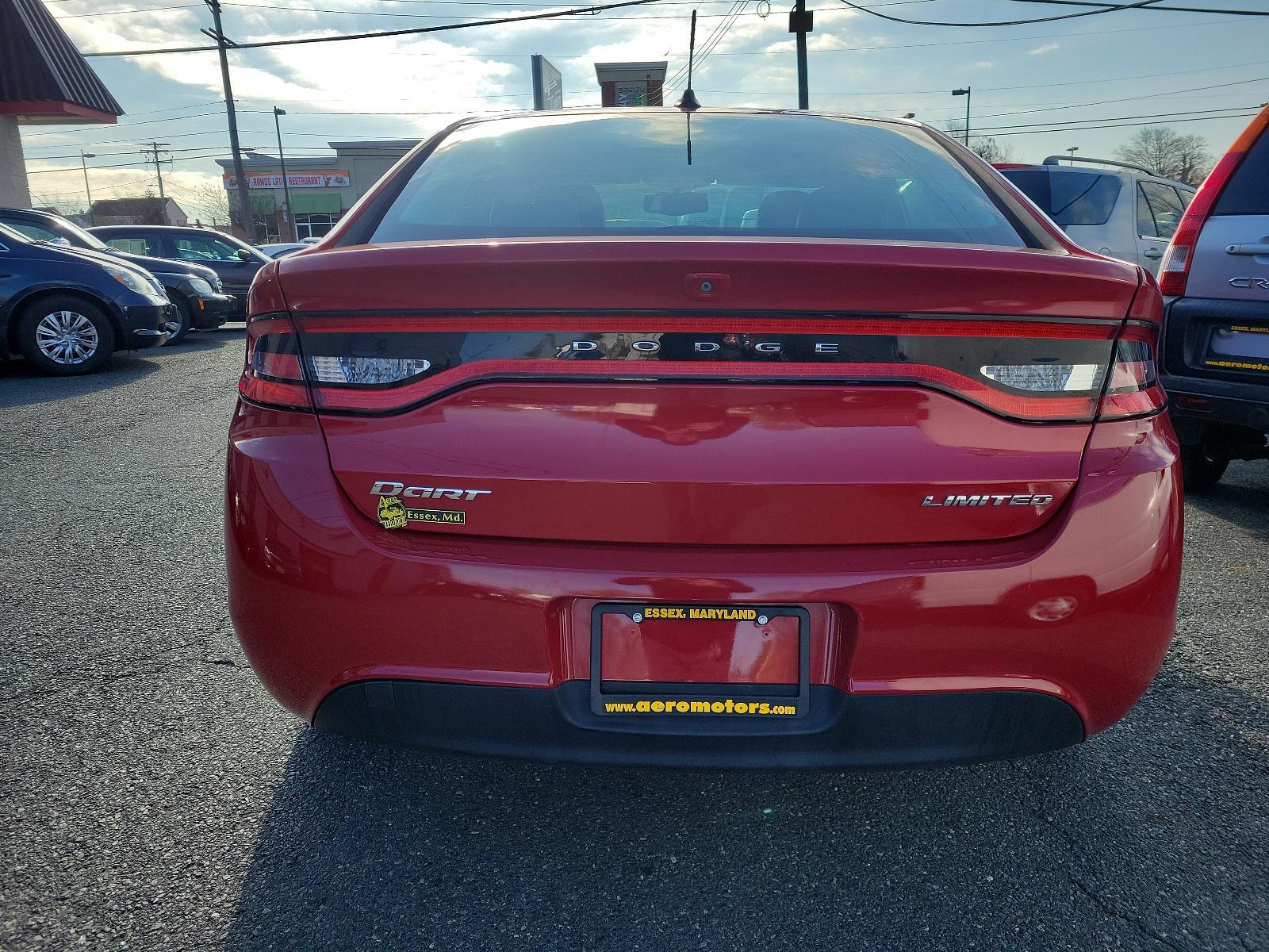 2013 Redline 2-Coat Pearl - PRM /Black - E7X9 Dodge Dart Limited (1C3CDFCA4DD) with an 2.0L I4 DOHC ENGINE engine, located at 50 Eastern Blvd., Essex, MD, 21221, (410) 686-3444, 39.304367, -76.484947 - Experience the perfect combination of power, style, and comfort with this 2013 Dodge Dart Limited 4dr sdn limited. Showcased in a vibrant Redline 2-coat Pearl Exterior with a sleek black interior, it is sure to make a bold statement on any road. Under the hood lies a robust 2.0L I4 DOHC Engine promi - Photo #4