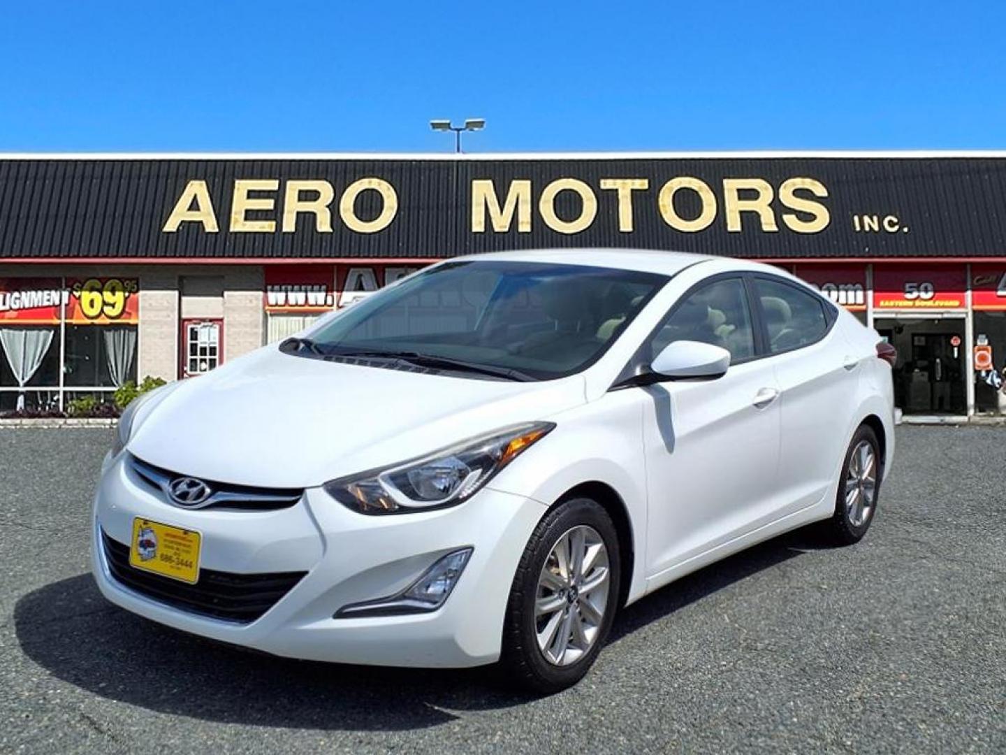 2015 Quartz White Pearl Hyundai ELANTRA SE (5NPDH4AEXFH) with an 1.8L 1.8L I4 145hp 130ft. lbs. Sequential-Port F.I. engine, 6-Speed Shiftable Automatic transmission, located at 50 Eastern Blvd., Essex, MD, 21221, (410) 686-3444, 39.304367, -76.484947 - Photo#0