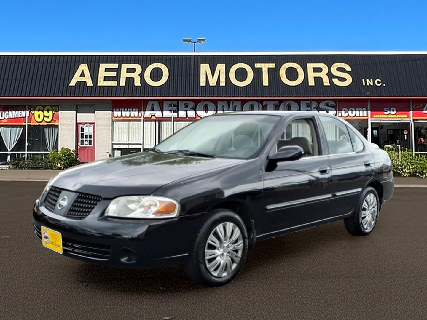 2004 Blackout Nissan Sentra 1.8 S (3N1CB51D54L) with an 1.8L 1L NA I4 double overhead cam (DOHC) 16V Fuel Injected engine, Automatic transmission, located at 50 Eastern Blvd., Essex, MD, 21221, (410) 686-3444, 39.304367, -76.484947- Photo#0
