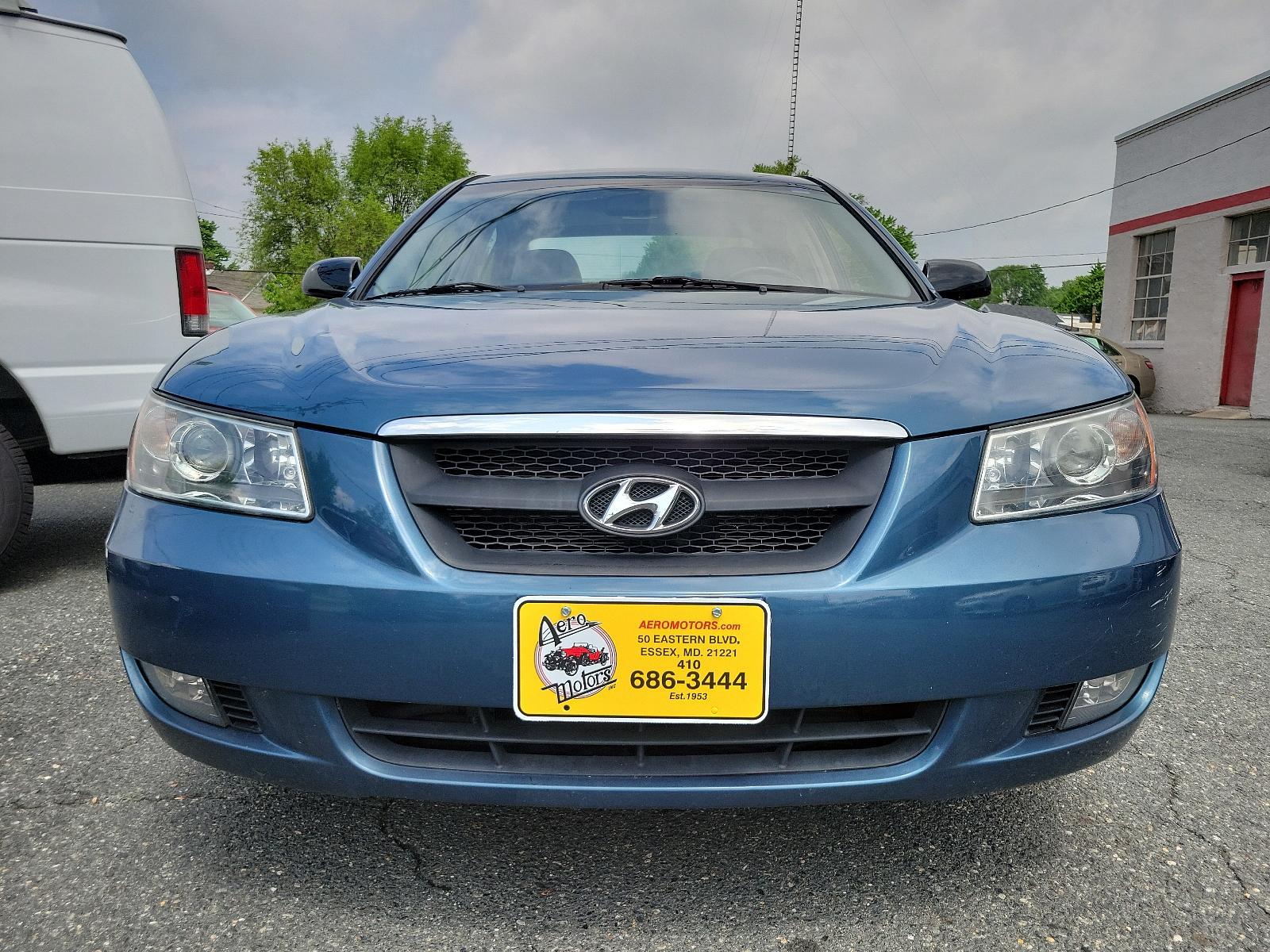 2006 Silver Blue - H1 /Gray - FZ Hyundai Sonata GLS (5NPEU46C46H) with an 2.4L DOHC MPI 16-valve I4 engine w/continuously variable valve timing (CVVT) engine, located at 50 Eastern Blvd., Essex, MD, 21221, (410) 686-3444, 39.304367, -76.484947 - Unveiling a meticulously maintained 2006 Hyundai Sonata GLS 4dr Sdn GLS i4 Auto that boasts an exquisite Silver Blue - H1 exterior with a refined Gray - FZ interior. This carefully used car is not just beautiful, but an equally dynamic performer, powered by a 2.4L DOHC MPI 16-valve I4 engine with Co - Photo #1