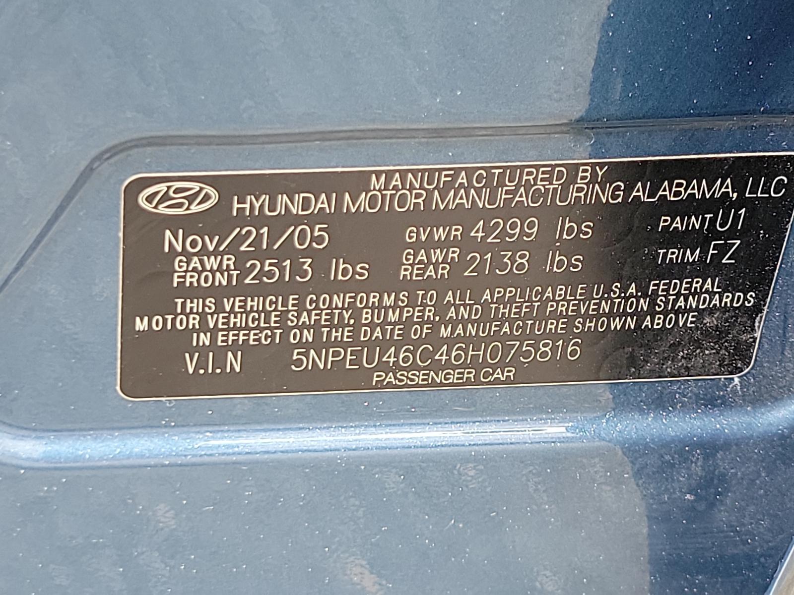 2006 Silver Blue - H1 /Gray - FZ Hyundai Sonata GLS (5NPEU46C46H) with an 2.4L DOHC MPI 16-valve I4 engine w/continuously variable valve timing (CVVT) engine, located at 50 Eastern Blvd., Essex, MD, 21221, (410) 686-3444, 39.304367, -76.484947 - Unveiling a meticulously maintained 2006 Hyundai Sonata GLS 4dr Sdn GLS i4 Auto that boasts an exquisite Silver Blue - H1 exterior with a refined Gray - FZ interior. This carefully used car is not just beautiful, but an equally dynamic performer, powered by a 2.4L DOHC MPI 16-valve I4 engine with Co - Photo #23