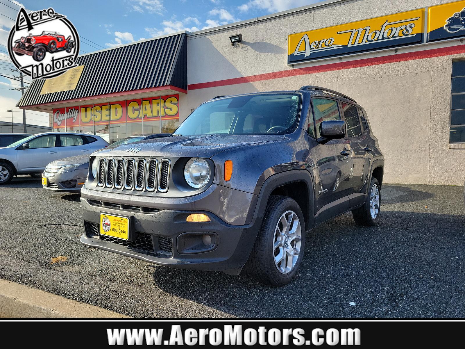 2016 BLACK /Black JEEP RENEGADE Latitude (ZACCJBBT1GP) with an ENGINE: 2.4L I4 MULTIAIR engine, located at 50 Eastern Blvd., Essex, MD, 21221, (410) 686-3444, 39.304367, -76.484947 - With car-like handling and unmatched off-road credentials, our 2016 Jeep Renegade Latitude 4X4 in Granite Crystal Metallic lets you take on those great adventures in elevated style! Powered by a 2.4 Liter 4 Cylinder that offers 180hp paired with a 9 Speed Automatic transmission for the ultimate in a - Photo #0