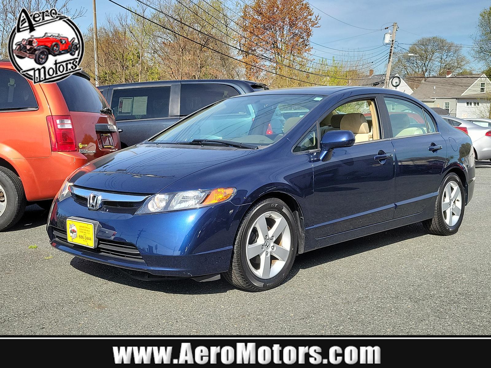 2006 Atomic Blue Metallic - BB /Ivory - IV Honda Civic Sdn EX (1HGFA16896L) with an 1.8L SOHC MPFI 16-valve i-VTEC I4 engine engine, located at 50 Eastern Blvd., Essex, MD, 21221, (410) 686-3444, 39.304367, -76.484947 - <p>Indulge yourself with our fantastic 2006 Honda Civic EX Sedan proudly displayed in Silver. Powered by an efficient 1.8 Liter 4 Cylinder offering 140hp blended with a responsive 5 Speed Automatic transmission for easy passing. This Front Wheel Drive sedan scores near 36mpg on the open road. On the - Photo #0