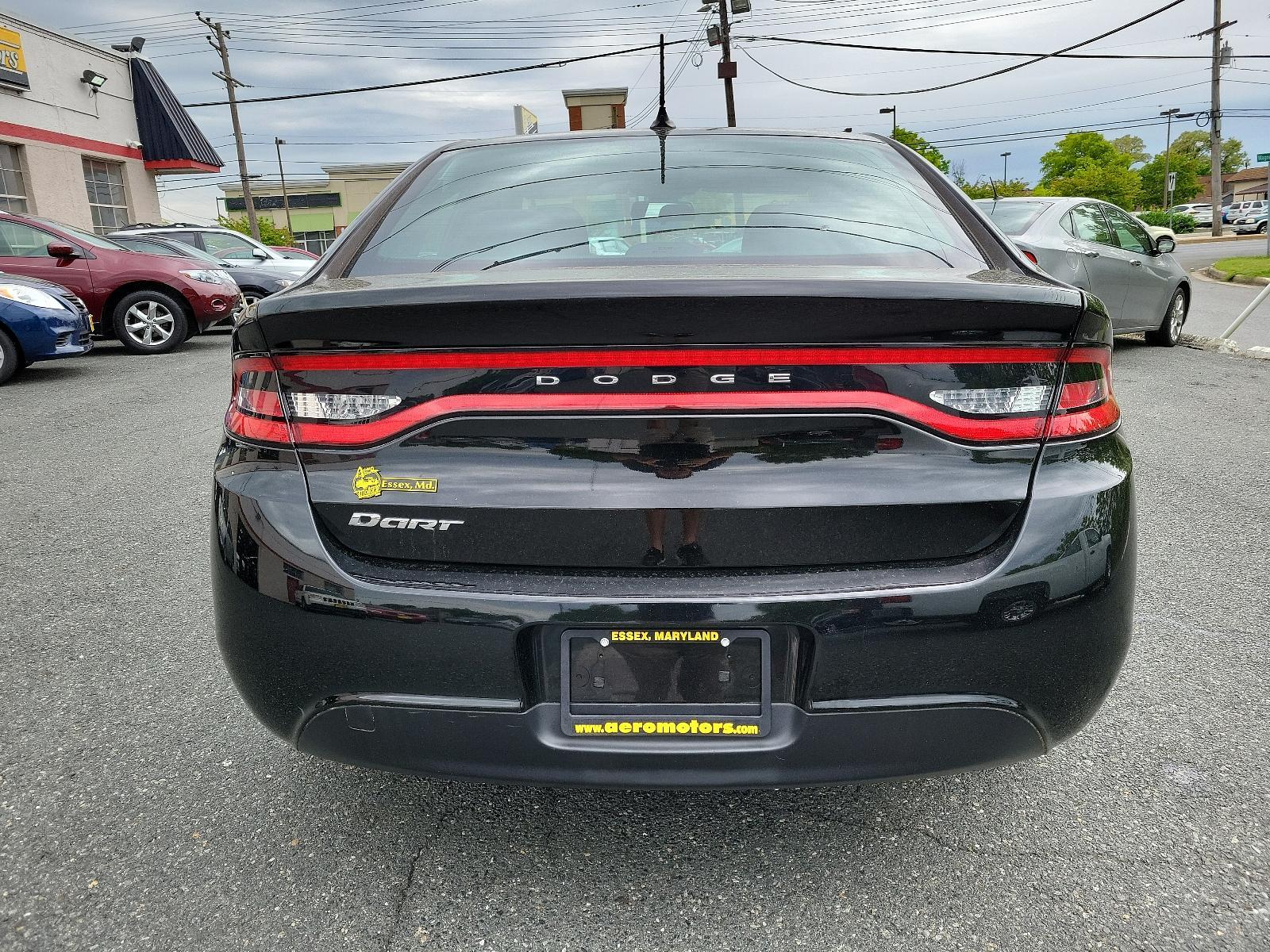 2015 Pitch Black Clearcoat - PX8 /Black - D7X9 Dodge Dart SE (1C3CDFAA6FD) with an ENGINE: 2.0L I4 DOHC engine, located at 50 Eastern Blvd., Essex, MD, 21221, (410) 686-3444, 39.304367, -76.484947 - <p>Our 2015 Dodge Dart SE Sedan, presented in Pitch Black Clearcoat, is fun to drive, spacious, and stylish. Powered by an impressive 2.0 Liter 4 Cylinder that offers 160hp while connected to an impressive 6 Speed Automatic transmission for easy passing maneuvers. This Front Wheel Drive combination - Photo #3