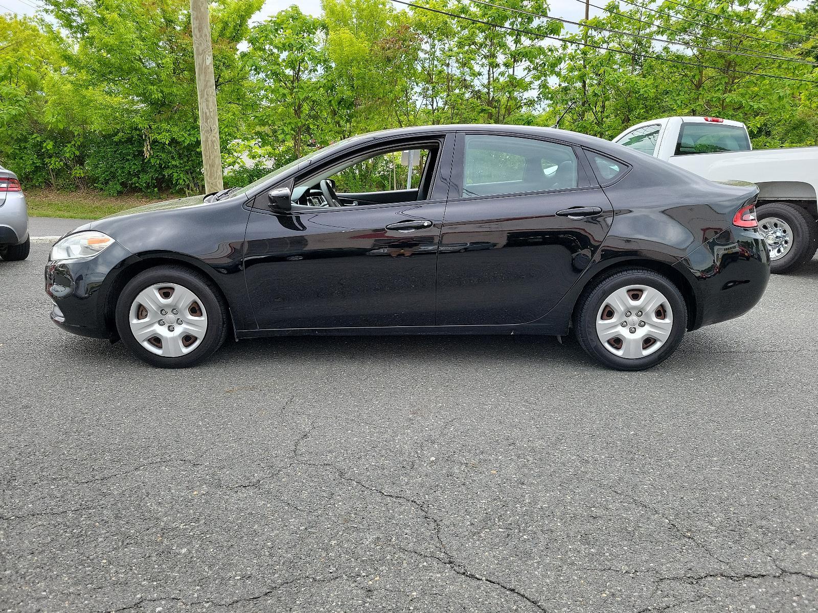 2015 Pitch Black Clearcoat - PX8 /Black - D7X9 Dodge Dart SE (1C3CDFAA6FD) with an ENGINE: 2.0L I4 DOHC engine, located at 50 Eastern Blvd., Essex, MD, 21221, (410) 686-3444, 39.304367, -76.484947 - <p>Our 2015 Dodge Dart SE Sedan, presented in Pitch Black Clearcoat, is fun to drive, spacious, and stylish. Powered by an impressive 2.0 Liter 4 Cylinder that offers 160hp while connected to an impressive 6 Speed Automatic transmission for easy passing maneuvers. This Front Wheel Drive combination - Photo #5