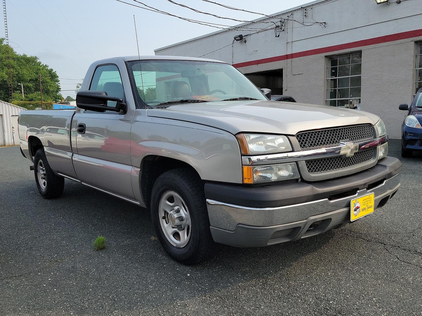 2004 Silver Birch Metallic - 59U /Dark Charcoal - 69 Chevrolet Silverado 1500 Work Truck (1GCEC14X94Z) with an ENGINE, VORTEC 4300 V6 MFI engine, located at 50 Eastern Blvd., Essex, MD, 21221, (410) 686-3444, 39.304367, -76.484947 - <p>Meet our great looking 2004 Chevrolet Silverado 1500 W/T Regular Cab 4X2 presented in Silver Birch Metallic. Powered by a 4.3 Liter V6 delivering 195hp while paired to a durable Automatic transmission for easy towing. This Rear Wheel Drive will meet all your hauling and towing needs and looks goo - Photo #2