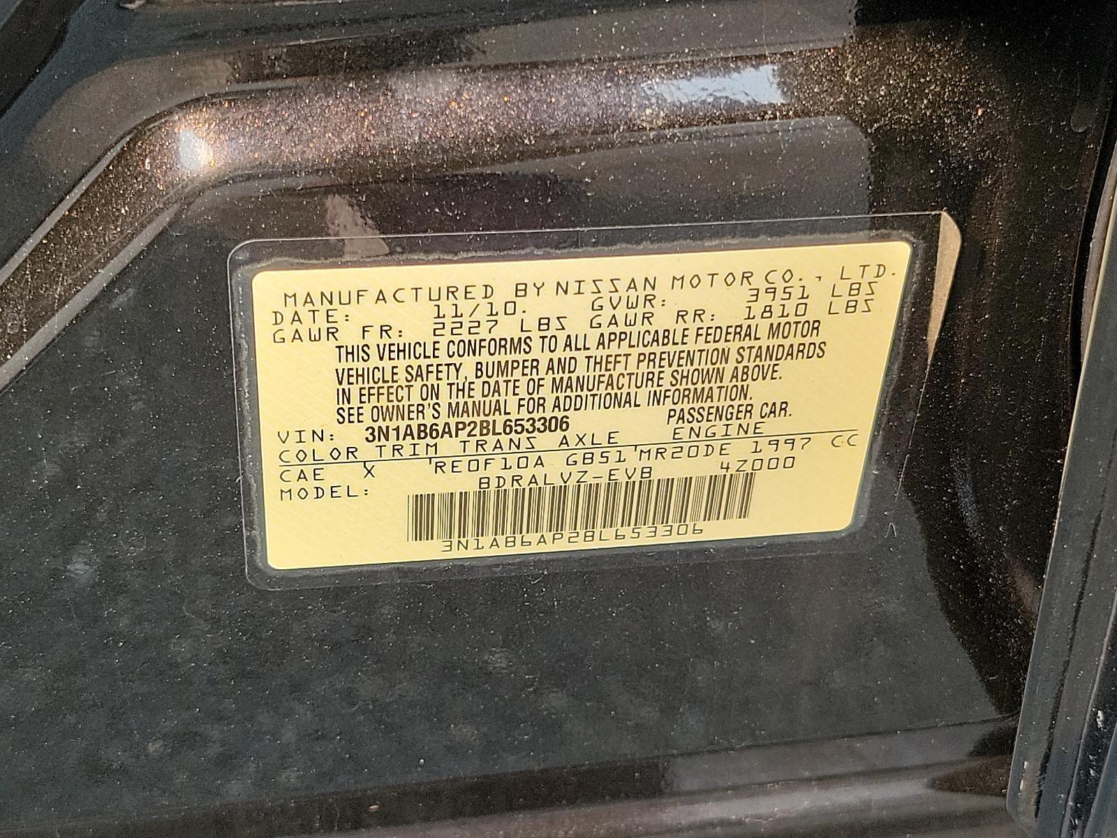 2011 Espresso Black - CAE /Charcoal - X Nissan Sentra 2.0 SL (3N1AB6AP2BL) with an 2.0L DOHC 16-valve SMPI I4 engine engine, located at 50 Eastern Blvd., Essex, MD, 21221, (410) 686-3444, 39.304367, -76.484947 - <p>Meet our 2011 Nissan Sentra 2.0 SL Sedan in Super Black, and you will know you have made the right choice! Powered by a 2.0 Liter 4 Cylinder generating 140hp connected to an innovative CVT. Our Front Wheel Drive sedan offers nearly 34mpg on the highway and boasts a driving experience you will lov - Photo #25