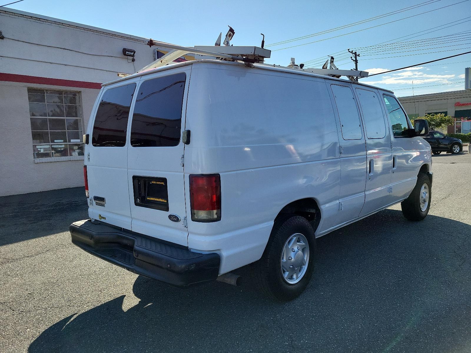 2008 Oxford White - YZ /Medium flint - AE Ford Econoline Cargo Van Commercial (1FTNE24L98D) with an 5.4L SOHC EFI V8 "TRITON" ENGINE engine, located at 50 Eastern Blvd., Essex, MD, 21221, (410) 686-3444, 39.304367, -76.484947 - <p>This extremely versatile 2008 Ford E-150 Econoline E-250 Commercial Cargo Van in Summit White will prove a worthy work companion from the first drive! Powered by a 5.4 Liter Triton V8 generating 225hp connected to a 4 Speed Automatic transmission. Confident and nimble, this Rear Wheel Drive Van e - Photo #3