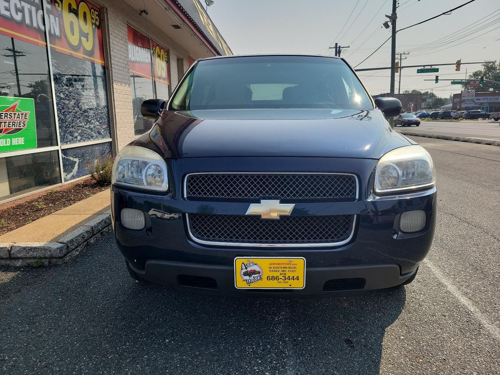 2007 Dark Blue Metallic - 25U /Cashmere - 34 Chevrolet Uplander LS Fleet (1GNDV23W77D) with an ENGINE, 3.9L V6 SFI FLEXFUEL engine, located at 50 Eastern Blvd., Essex, MD, 21221, (410) 686-3444, 39.304367, -76.484947 - <p>Meet our great looking 2007 Chevrolet Uplander LS presented in Dark Blue Metallic. Powered by a 3.9 Liter V6 offering 240hp paired with a 4 Speed Automatic transmission for easy passing. Our Front Wheel Drive SUV secures up to 25mpg on the highway, and looks good at the same time! Tinted windows, - Photo #1