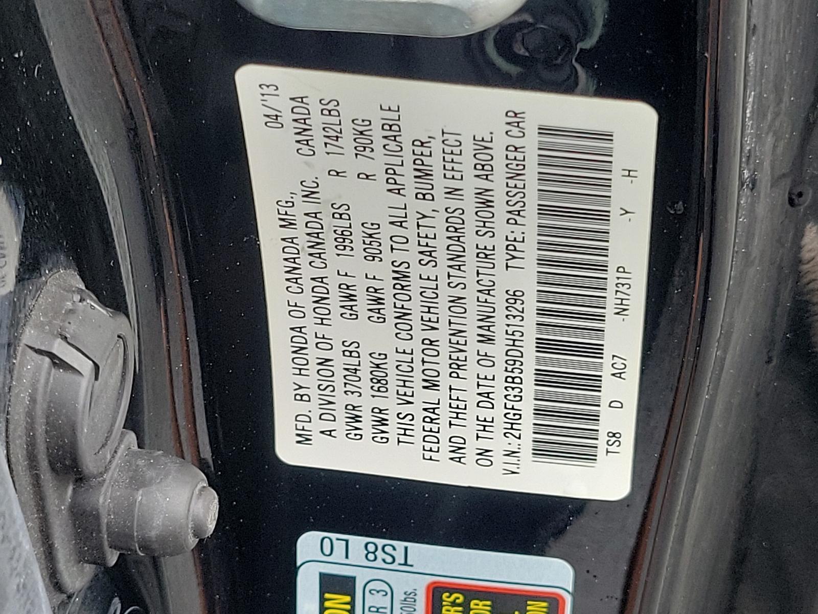 2013 Crystal Black Pearl - BK /Gray - GR Honda Civic Cpe LX (2HGFG3B59DH) with an 1.8L SOHC MPFI 16-valve i-VTEC I4 engine engine, located at 50 Eastern Blvd., Essex, MD, 21221, (410) 686-3444, 39.304367, -76.484947 - Photo #24