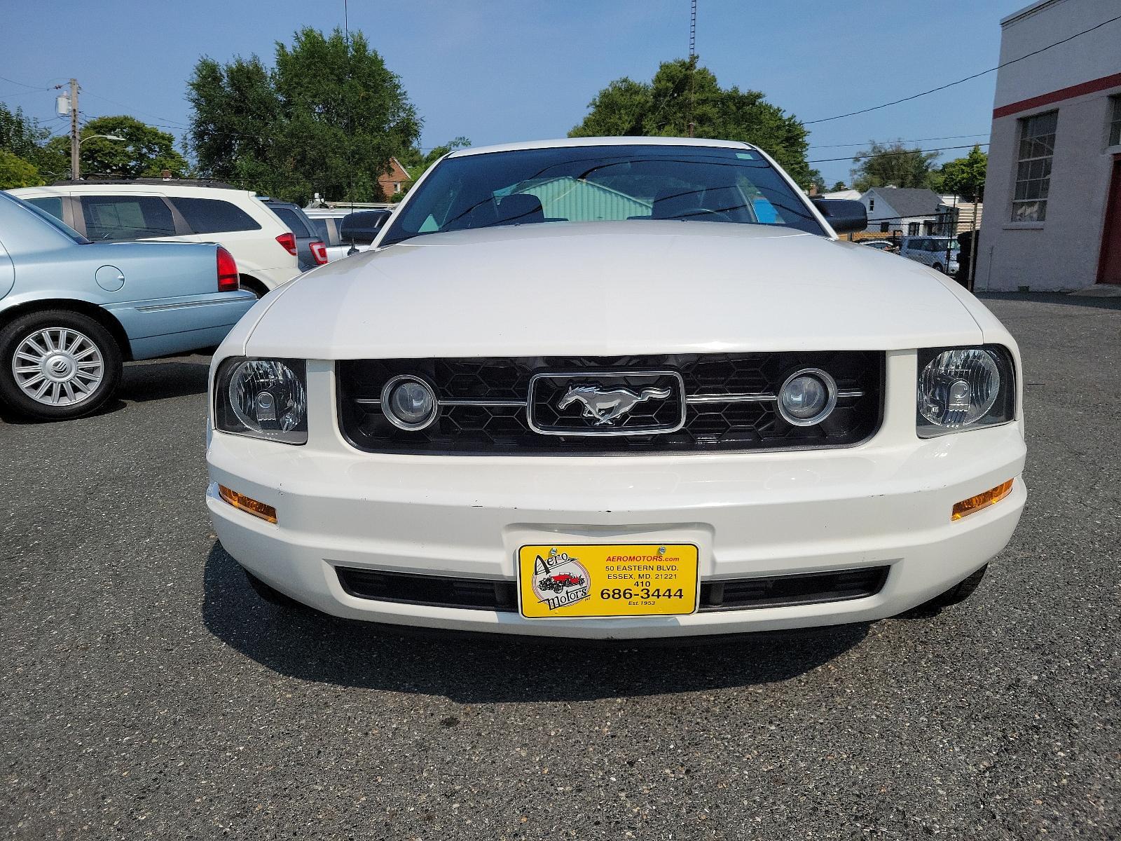 2008 Performance White - HP /Black/Chamois - 4 Ford Mustang Premium (1ZVHT80N785) with an 4.0L SOHC V6 ENGINE engine, located at 50 Eastern Blvd., Essex, MD, 21221, (410) 686-3444, 39.304367, -76.484947 - <p>Nothing says modern American sports car better than our 2008 Ford Mustang Premium. Powered by a 4.0 Liter V6 generating 210hp connected to an Automatic transmission. You can expect this Rear Wheel Drive coupe to earn you nearly 24mpg on the highway while delivering a sporty ride. You will surely - Photo #1