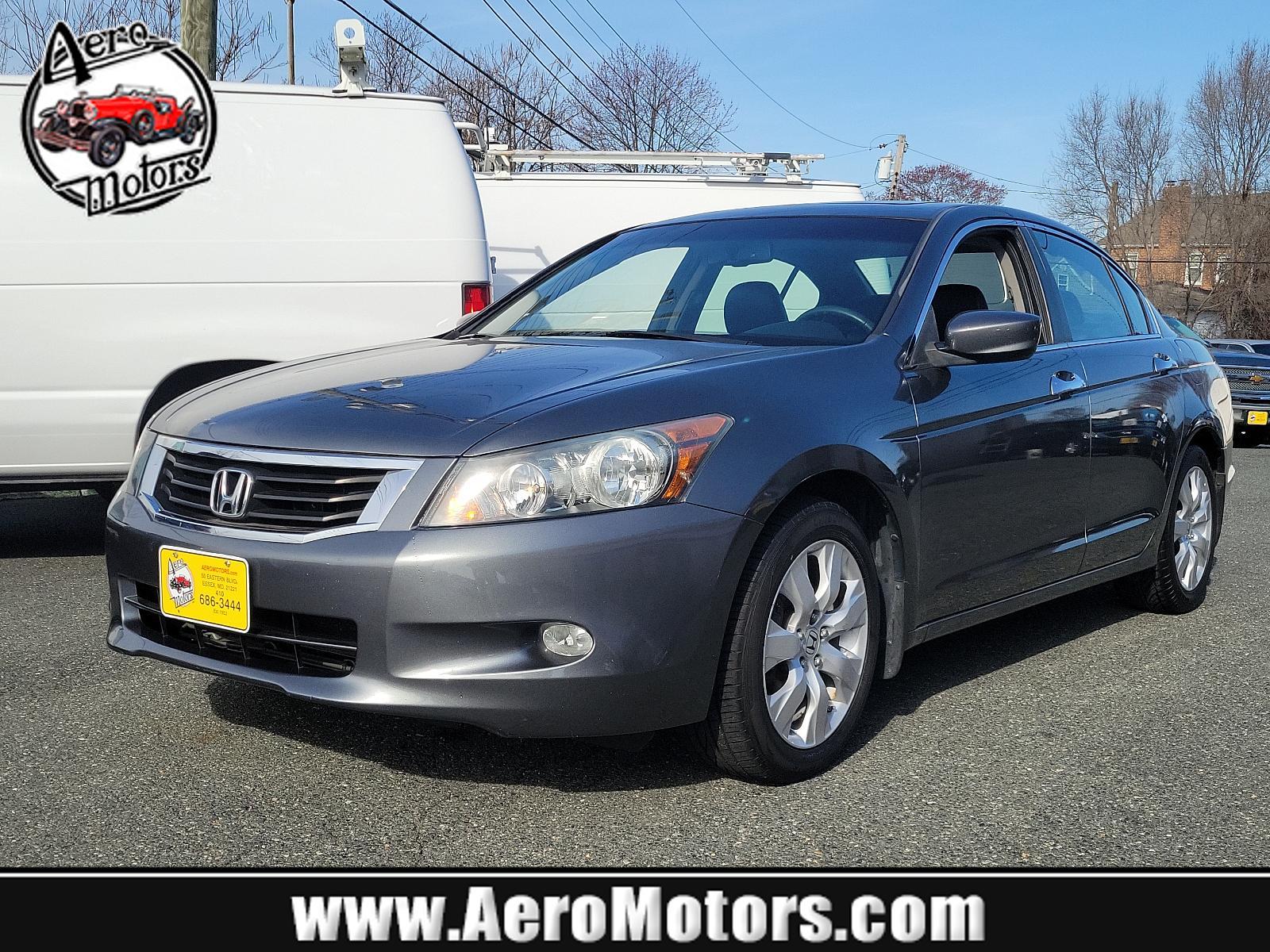 2008 Polished Metal Metallic - GR /Black - BK Honda Accord Sdn EX-L (1HGCP36898A) with an 3.5L SOHC MPFI 24-valve i-VTEC V6 engine engine, located at 50 Eastern Blvd., Essex, MD, 21221, (410) 686-3444, 39.304367, -76.484947 - Presenting the robust and dependable 2008 Honda Accord Sdn EX-L 4dr V6, presented in a timeless gray exterior. This fantastic sedan breathes power with its 3.5l SOHC MPFI 24-valve i-VTEC V6 engine, combining both performance and efficiency seamlessly. The EX-L trim adds a touch of luxury with cozy l - Photo #0