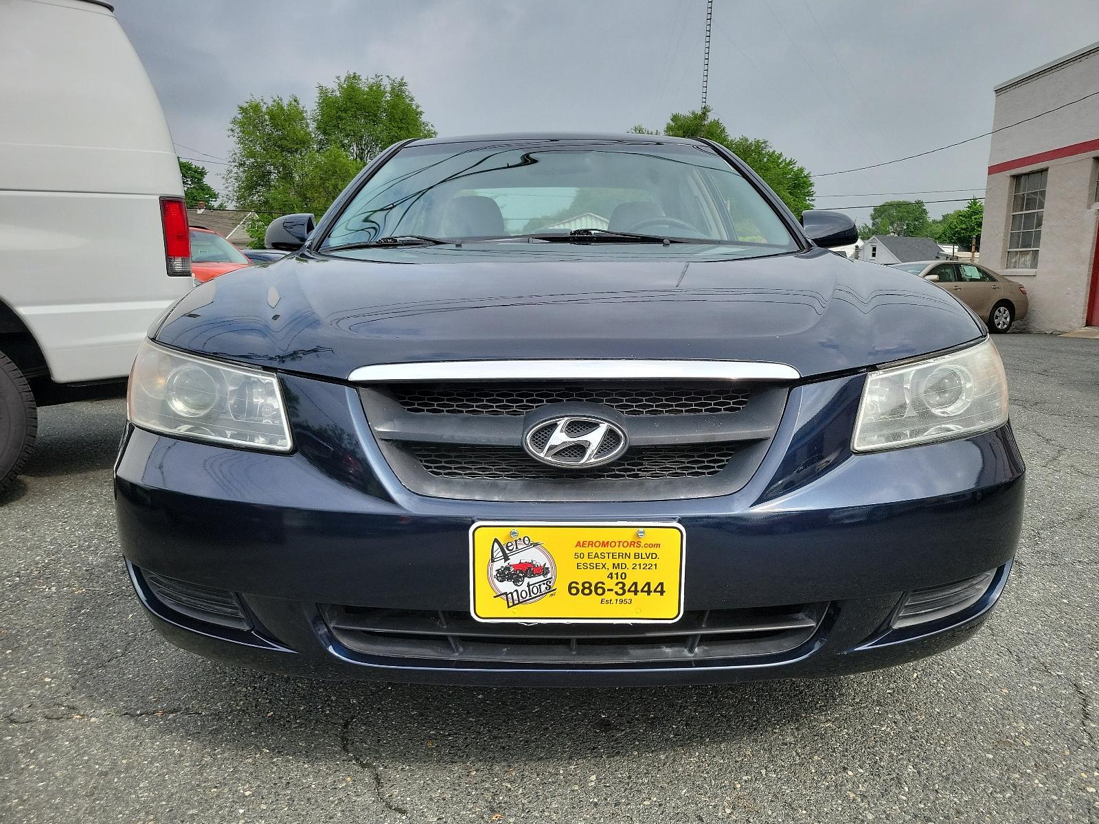 2008 Deepwater Blue - P1 /Gray - FZ Hyundai Sonata GLS (5NPET46C08H) with an 2.4L DOHC CVVT 16-valve I4 engine engine, located at 50 Eastern Blvd., Essex, MD, 21221, (410) 686-3444, 39.304367, -76.484947 - Presenting our stunning 2008 Hyundai Sonata GLS, a perfect blend of impressive style and outstanding performance. Nestled in its hood is a robust 2.4L DOHC CVVT 16-valve i4 engine, ensuring a smooth and powerful driving experience. This sedan's exterior is a striking deepwater blue, radiating a stat - Photo #1