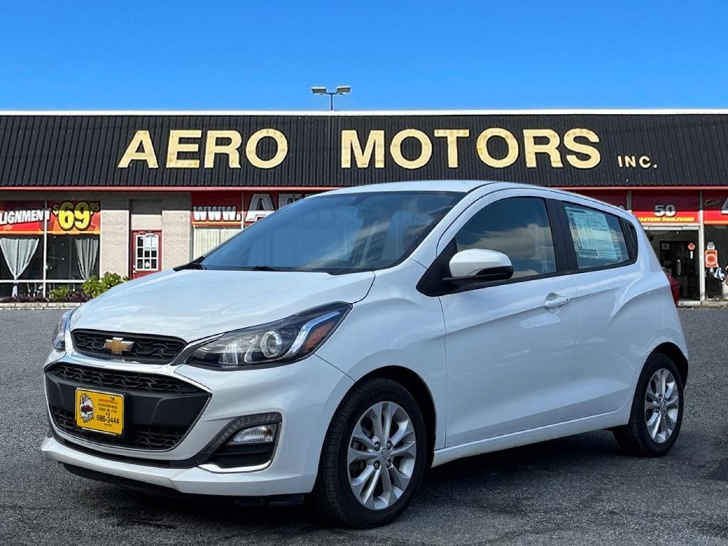 2021 White Chevrolet Spark 1LT CVT (KL8CD6SAXMC) with an 1.4L 4 Cylinder Fuel Injected engine, Automatic transmission, located at 50 Eastern Blvd., Essex, MD, 21221, (410) 686-3444, 39.304367, -76.484947 - Photo#0