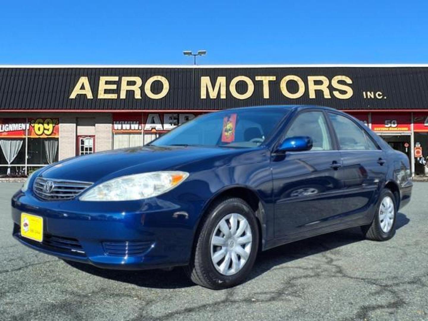 2005 Indigo Ink Pearl Toyota Camry LE (4T1BE30K15U) with an 2.4L 2.4L I4 160hp 163ft. lbs. Fuel Injected engine, Automatic transmission, located at 50 Eastern Blvd., Essex, MD, 21221, (410) 686-3444, 39.304367, -76.484947 - Photo#0