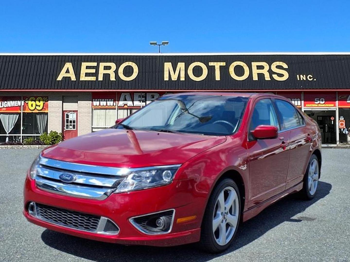 2010 Sangria Red Clearcoat Metallic Ford Fusion Sport (3FAHP0KC1AR) with an 3.5L 6 Cylinder Sequential-Port F.I. engine, Automatic transmission, located at 50 Eastern Blvd., Essex, MD, 21221, (410) 686-3444, 39.304367, -76.484947 - Photo#0