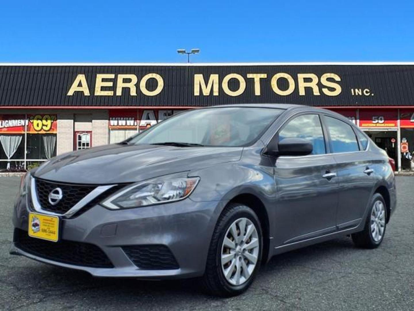 2016 Gun Metallic Nissan Sentra S (3N1AB7AP1GL) with an 1.8L 4 Cylinder Sequential-Port F.I. engine, Automatic transmission, located at 50 Eastern Blvd., Essex, MD, 21221, (410) 686-3444, 39.304367, -76.484947 - Photo#0