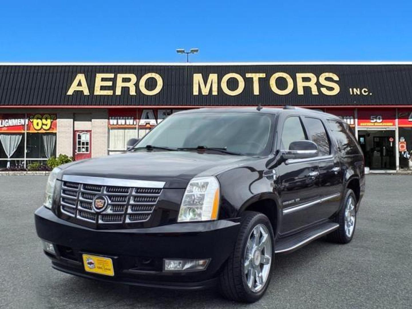 2013 Black Raven Cadillac Escalade ESV Luxury (1GYS4HEF0DR) with an 6.2L 8 Cylinder Sequential-Port F.I. engine, ATAWD transmission, located at 50 Eastern Blvd., Essex, MD, 21221, (410) 686-3444, 39.304367, -76.484947 - Photo#0