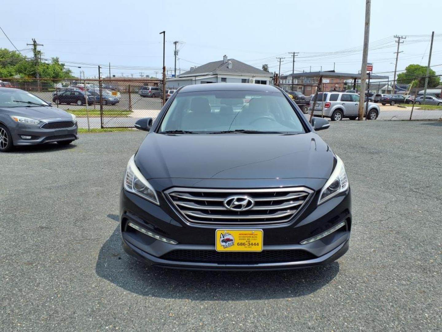 2015 Phantom Black Hyundai SONATA Limited (5NPE34AF1FH) with an 2.4L 2.4L I4 185hp 178ft. lbs. Fuel Injected engine, 6-Speed Shiftable Automatic transmission, located at 50 Eastern Blvd., Essex, MD, 21221, (410) 686-3444, 39.304367, -76.484947 - Photo#7
