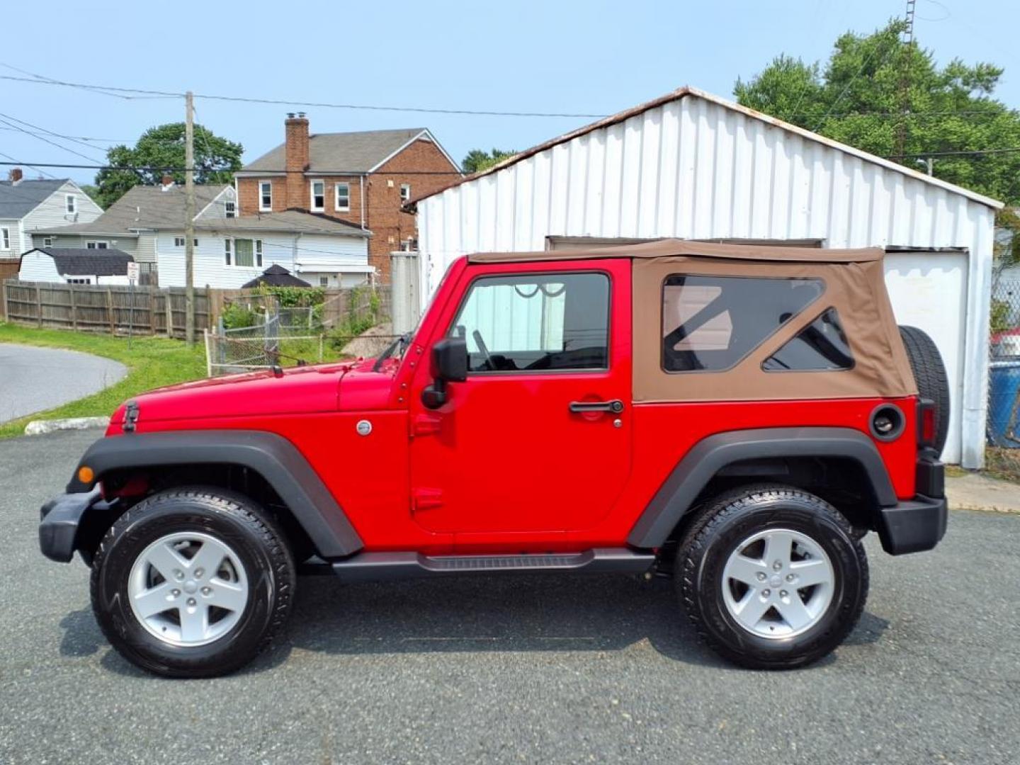 2017 Firecracker Red Clear Coat Jeep Wrangler Sport (1C4GJWAG3HL) with an 3.6L 3.6L V6 285hp 260ft. lbs. Sequential-Port F.I. engine, Automatic transmission, located at 50 Eastern Blvd., Essex, MD, 21221, (410) 686-3444, 39.304367, -76.484947 - Photo#1