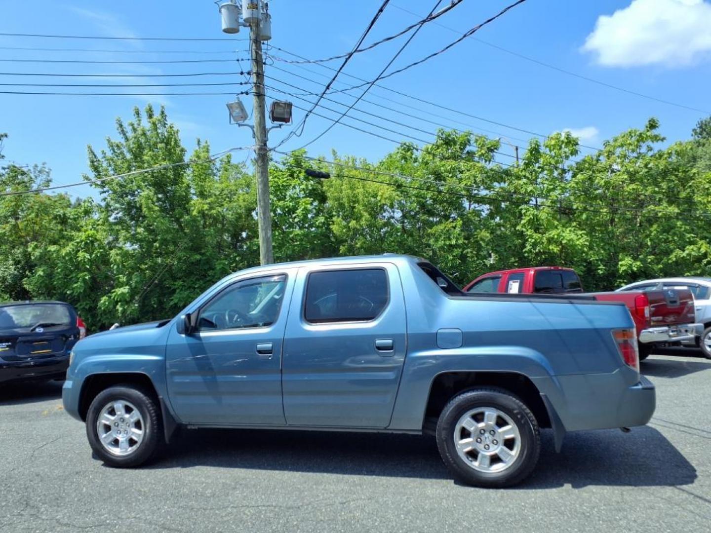 2008 Steel Blue Metallic Honda Ridgeline RTL (2HJYK16568H) with an 3.5L 3.5L V6 247hp 245ft. lbs. Sequential-Port F.I. engine, 5-Speed Automatic transmission, located at 50 Eastern Blvd., Essex, MD, 21221, (410) 686-3444, 39.304367, -76.484947 - Photo#1