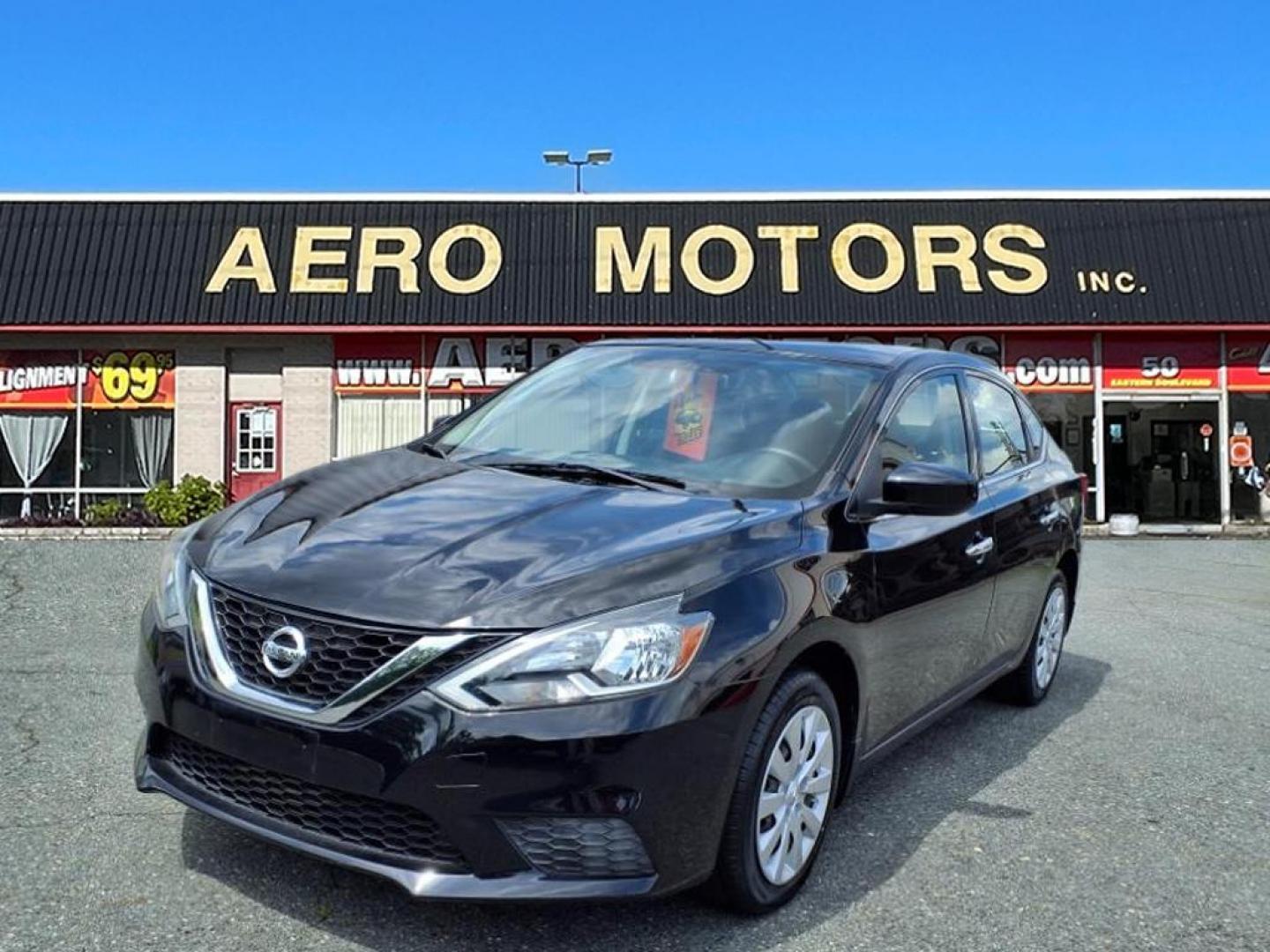 2016 Super Black Nissan Sentra S (3N1AB7AP1GY) with an 1.8L 1.8L I4 130hp 128ft. lbs. Sequential-Port F.I. engine, CVT transmission, located at 50 Eastern Blvd., Essex, MD, 21221, (410) 686-3444, 39.304367, -76.484947 - Photo#0