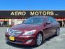 2013 Red Hyundai Genesis (KMHGC4DD2DU) with an 3.8L 6 Cylinder Fuel Injected engine, V6 transmission, located at 50 Eastern Blvd., Essex, MD, 21221, (410) 686-3444, 39.304367, -76.484947 - Photo#0