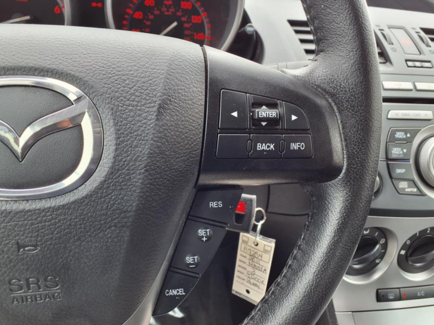 2011 Gray Mazda Mazda3 s Sport (JM1BL1U66B1) with an 2.5L 2.5L I4 165hp 167ft. lbs. PZEV Sequential-Port F.I. engine, 5-Speed Automatic with Sportshift Manual 5A transmission, located at 50 Eastern Blvd., Essex, MD, 21221, (410) 686-3444, 39.304367, -76.484947 - Photo#20