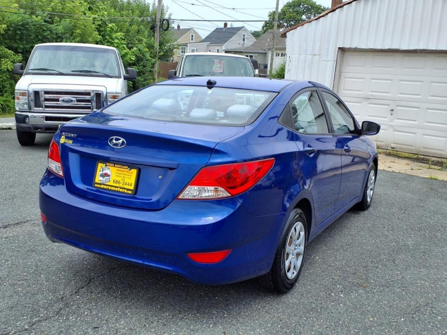 2013 Marathon Blue Hyundai ACCENT GLS (KMHCT4AE7DU) with an 1.6L 4 Cylinder Fuel Injected engine, Automatic transmission, located at 50 Eastern Blvd., Essex, MD, 21221, (410) 686-3444, 39.304367, -76.484947 - Photo#4