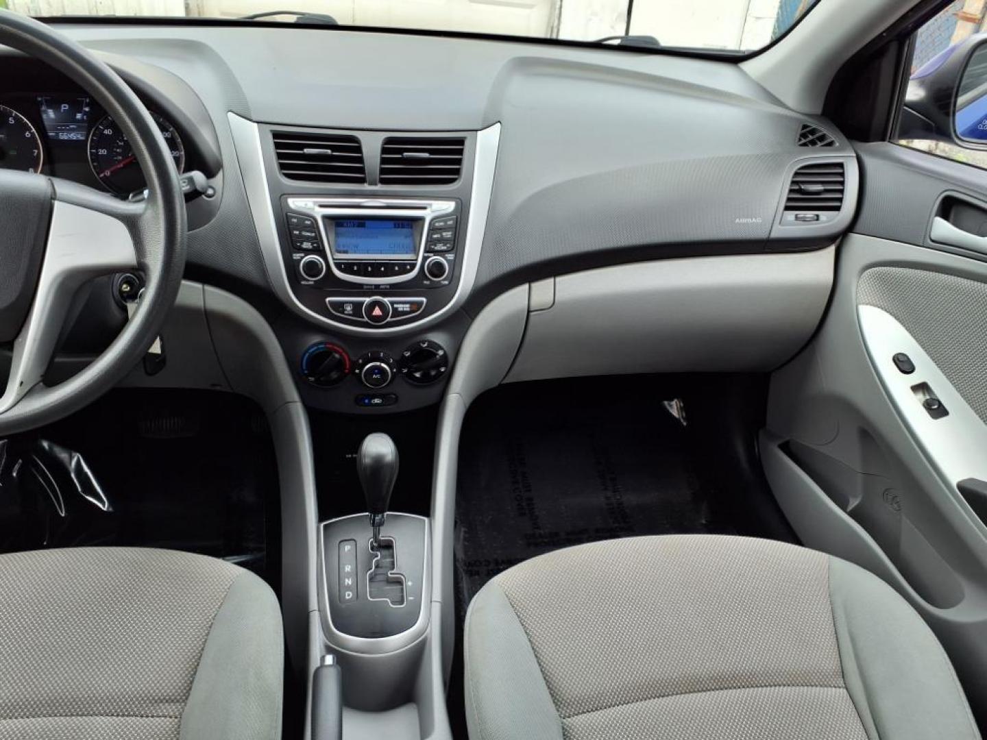 2013 Marathon Blue Hyundai ACCENT GLS (KMHCT4AE7DU) with an 1.6L 4 Cylinder Fuel Injected engine, Automatic transmission, located at 50 Eastern Blvd., Essex, MD, 21221, (410) 686-3444, 39.304367, -76.484947 - Photo#15