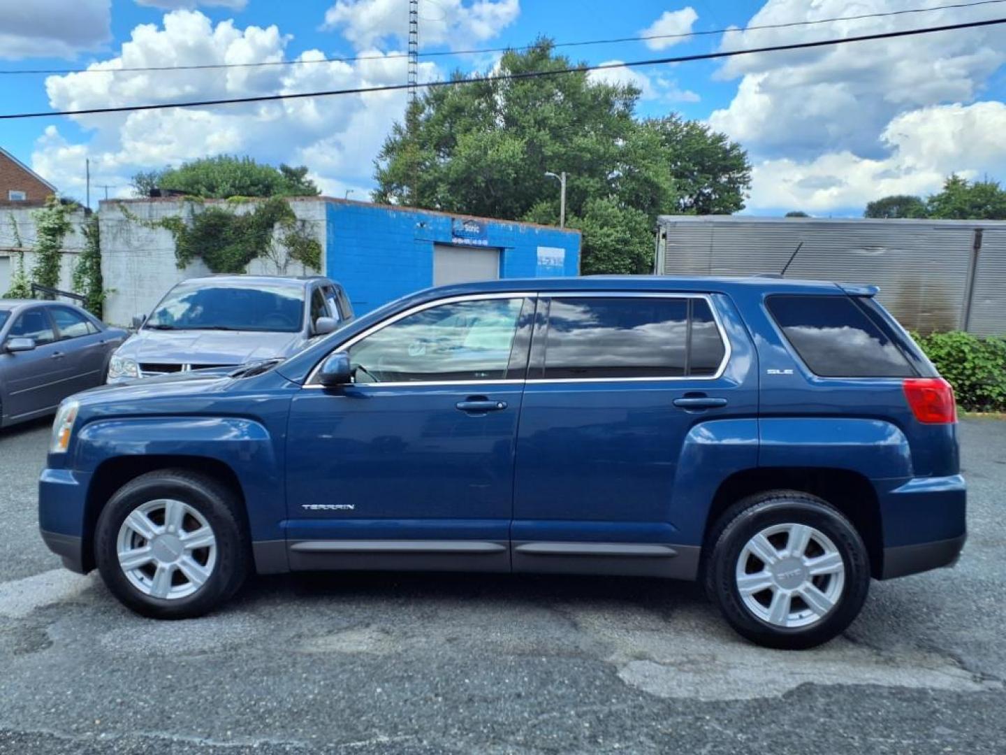 2016 Slate Blue Metallic GMC Terrain SLE-1 (2GKFLSEK3G6) with an 2.4L 4 Cylinder Fuel Injected engine, AT4X4 transmission, located at 50 Eastern Blvd., Essex, MD, 21221, (410) 686-3444, 39.304367, -76.484947 - Photo#1
