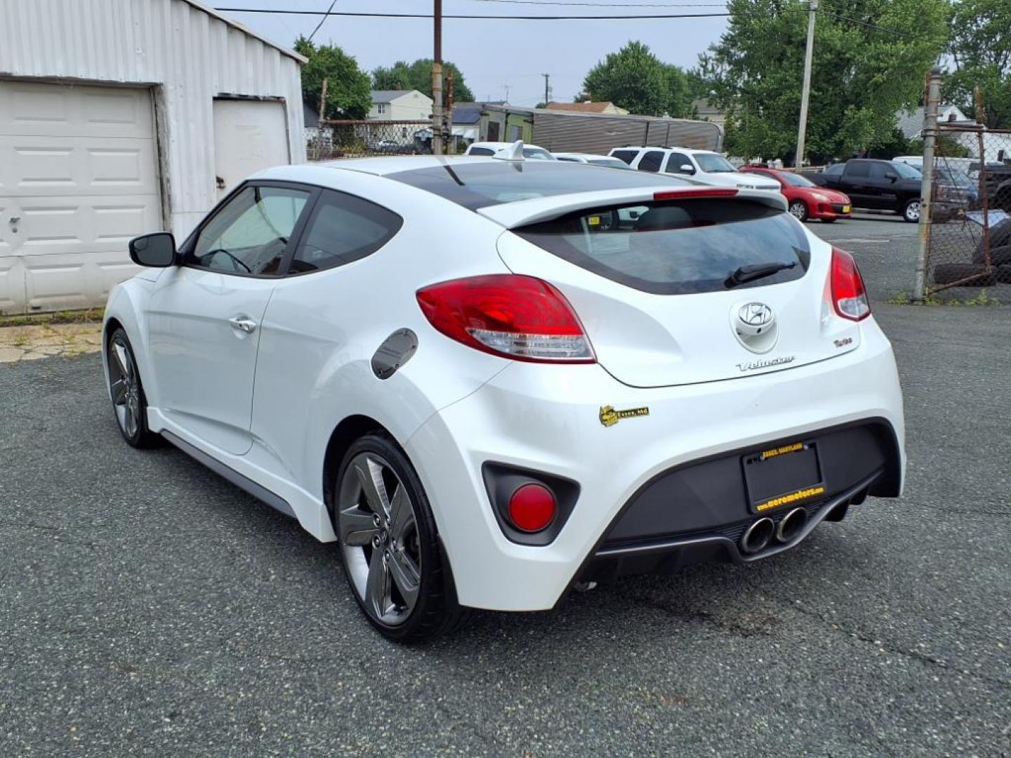 2015 White Hyundai VELOSTER Turbo (KMHTC6AE9FU) with an 1.6L 4 Cylinder Turbocharged engine, 6SP transmission, located at 50 Eastern Blvd., Essex, MD, 21221, (410) 686-3444, 39.304367, -76.484947 - Photo#2