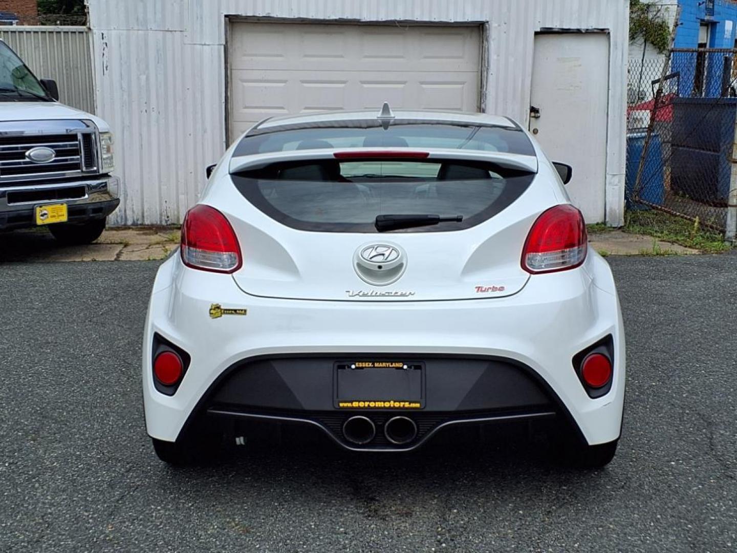 2015 White Hyundai VELOSTER Turbo (KMHTC6AE9FU) with an 1.6L 4 Cylinder Turbocharged engine, 6SP transmission, located at 50 Eastern Blvd., Essex, MD, 21221, (410) 686-3444, 39.304367, -76.484947 - Photo#3