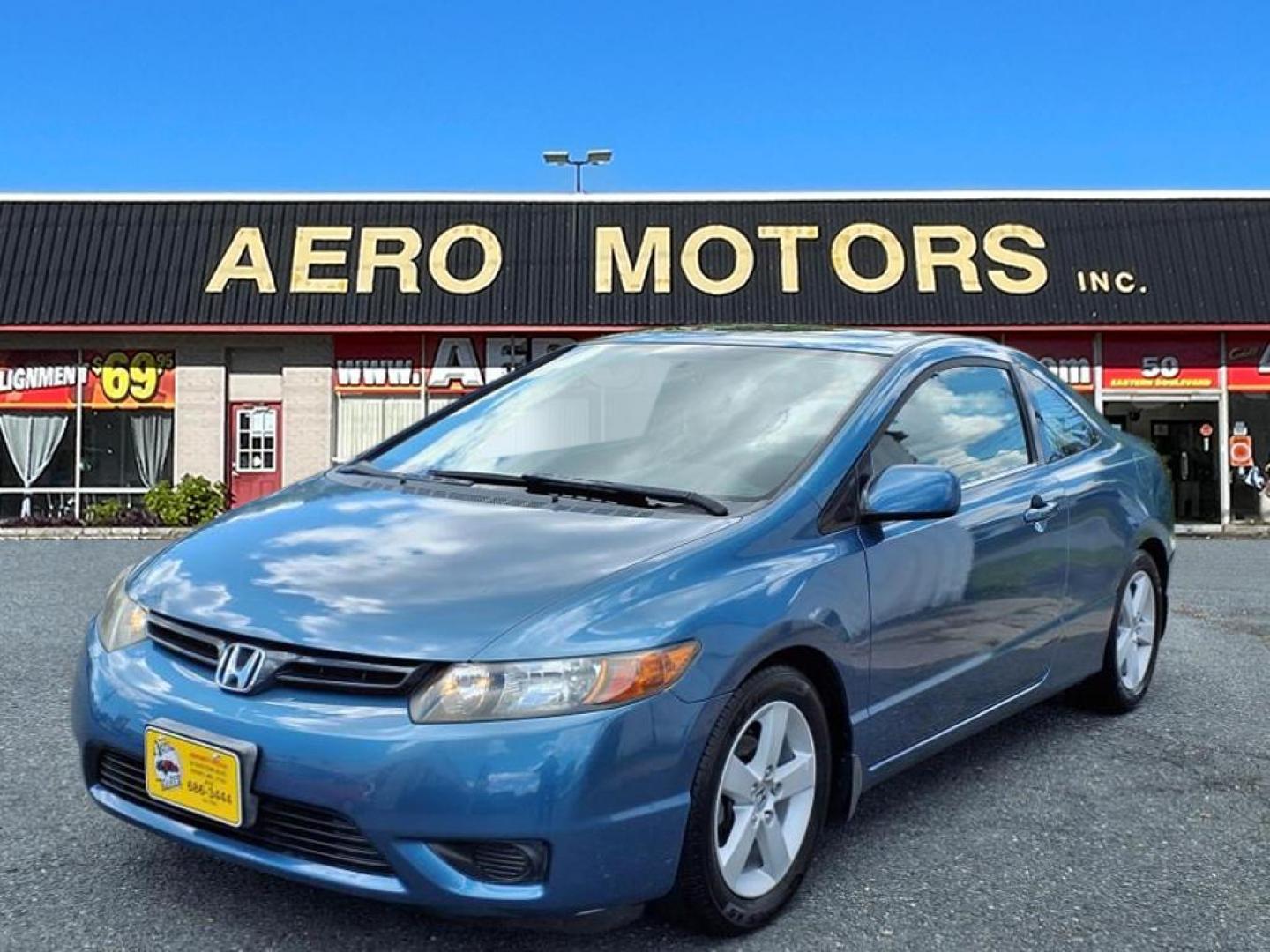 2006 Atomic Blue Metallic Honda Civic EX (2HGFG12876H) with an 1.8L 1L NA I4 single overhead cam (SOHC) 16V Fuel Injected engine, 5-Speed Automatic transmission, located at 50 Eastern Blvd., Essex, MD, 21221, (410) 686-3444, 39.304367, -76.484947 - Photo#0