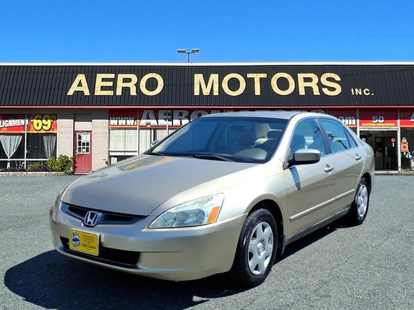 2005 Desert Mist Metallic Honda Accord LX (1HGCM56455A) with an 2.4L 4 Cylinder Fuel Injected engine, Automatic transmission, located at 50 Eastern Blvd., Essex, MD, 21221, (410) 686-3444, 39.304367, -76.484947 - Photo#0