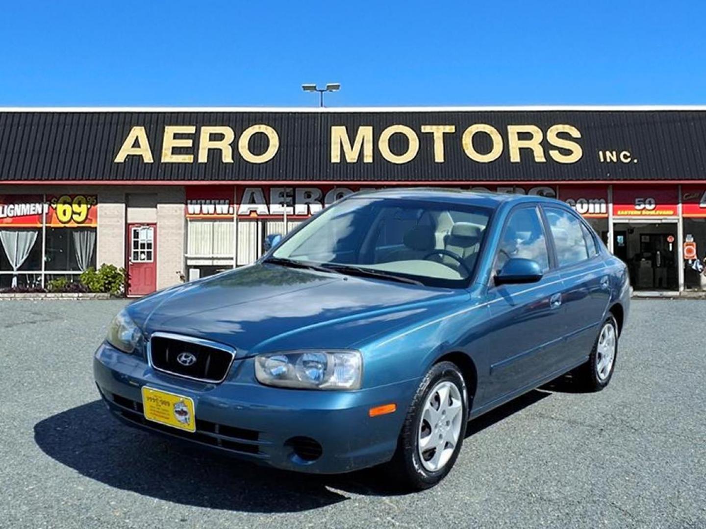 2003 Blue Hyundai ELANTRA GL (KMHDN45D83U) with an 2.0L 4 Cylinder Fuel Injected engine, Automatic transmission, located at 50 Eastern Blvd., Essex, MD, 21221, (410) 686-3444, 39.304367, -76.484947 - Photo#0