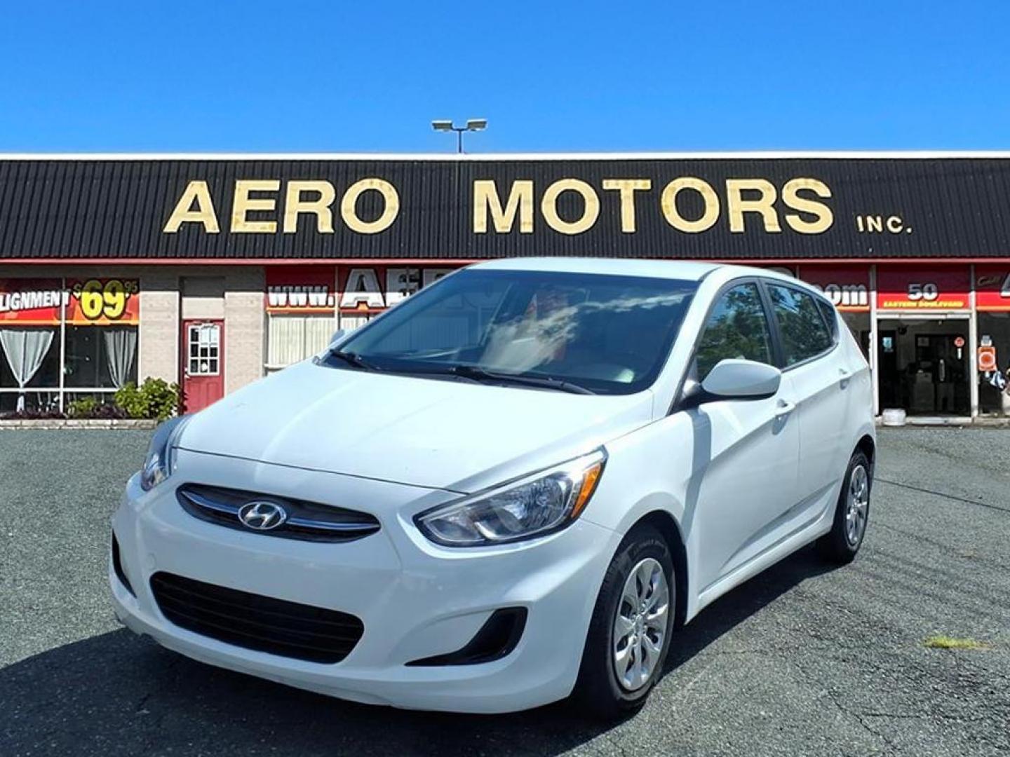 2017 Chalk White Hyundai ACCENT SE (KMHCT5AE6HU) with an 1.6L 4 Cylinder Fuel Injected engine, 4CYL transmission, located at 50 Eastern Blvd., Essex, MD, 21221, (410) 686-3444, 39.304367, -76.484947 - Photo#0