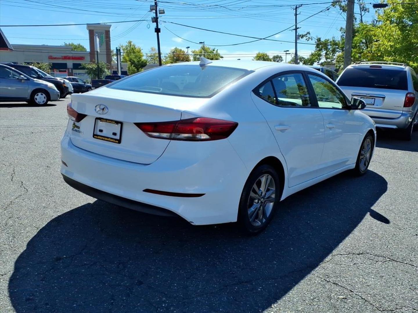 2017 Quartz White Pearl Hyundai ELANTRA Value Edition (5NPD84LF0HH) with an 2.0L Nu 2.0L I4 147hp 132ft. lbs. Sequential-Port F.I. engine, 6-Speed Shiftable Automatic transmission, located at 50 Eastern Blvd., Essex, MD, 21221, (410) 686-3444, 39.304367, -76.484947 - Photo#4