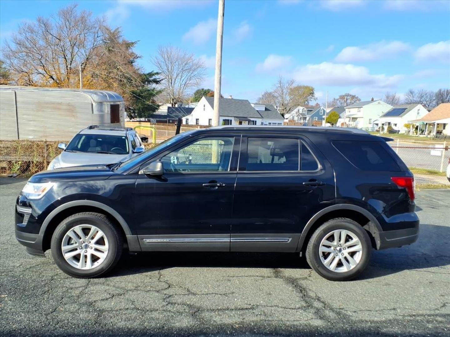 2018 Shadow Black Ford Explorer XLT (1FM5K8DH9JG) with an 2.3L 4 Cylinder Turbocharged engine, Automatic transmission, located at 50 Eastern Blvd., Essex, MD, 21221, (410) 686-3444, 39.304367, -76.484947 - Photo#1