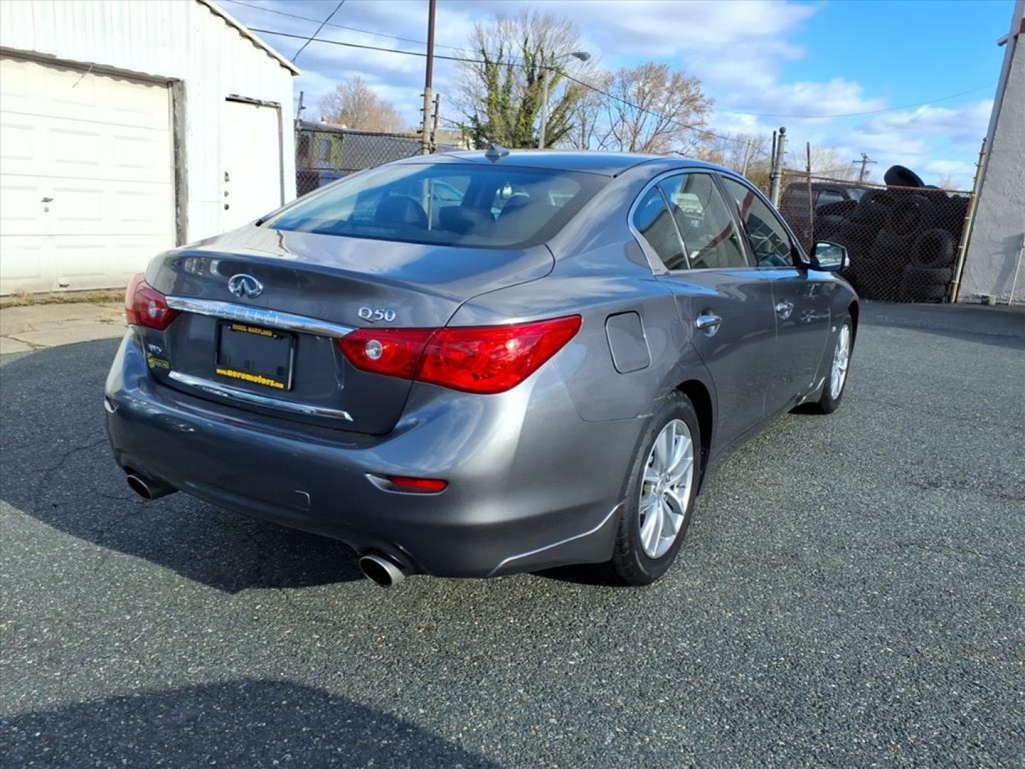 2014 Graphite Shadow INFINITI Q50 Premium (JN1BV7AR9EM) with an 3.7L 6 Cylinder Sequential-Port F.I. engine, ATV6 transmission, located at 50 Eastern Blvd., Essex, MD, 21221, (410) 686-3444, 39.304367, -76.484947 - Photo#4