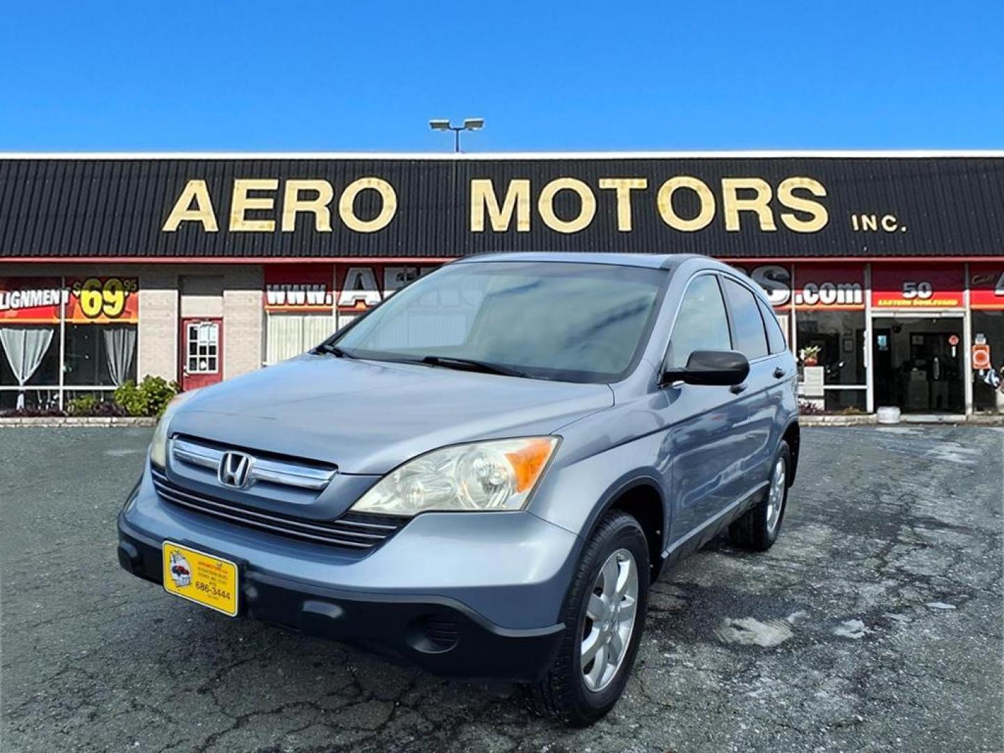 2008 Glacier Blue Metallic Honda CR-V EX (JHLRE38598C) with an 2.4L 2.4L I4 166hp 161ft. lbs. Sequential-Port F.I. engine, 5-Speed Automatic transmission, located at 50 Eastern Blvd., Essex, MD, 21221, (410) 686-3444, 39.304367, -76.484947 - Photo#0