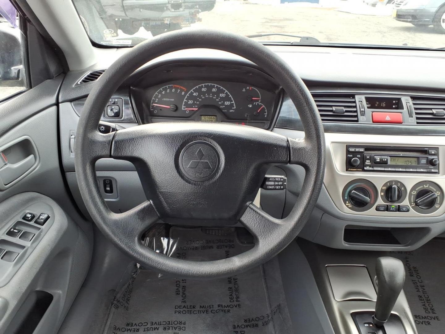 2005 Black Mitsubishi Lancer ES (JA3AJ26E75U) with an 2.0L 4 Cylinder Fuel Injected engine, Automatic transmission, located at 50 Eastern Blvd., Essex, MD, 21221, (410) 686-3444, 39.304367, -76.484947 - Photo#9