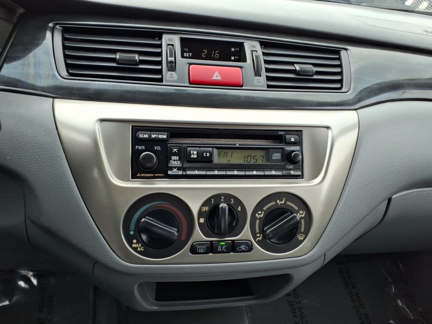 2005 Black Mitsubishi Lancer ES (JA3AJ26E75U) with an 2.0L 4 Cylinder Fuel Injected engine, Automatic transmission, located at 50 Eastern Blvd., Essex, MD, 21221, (410) 686-3444, 39.304367, -76.484947 - Photo#13