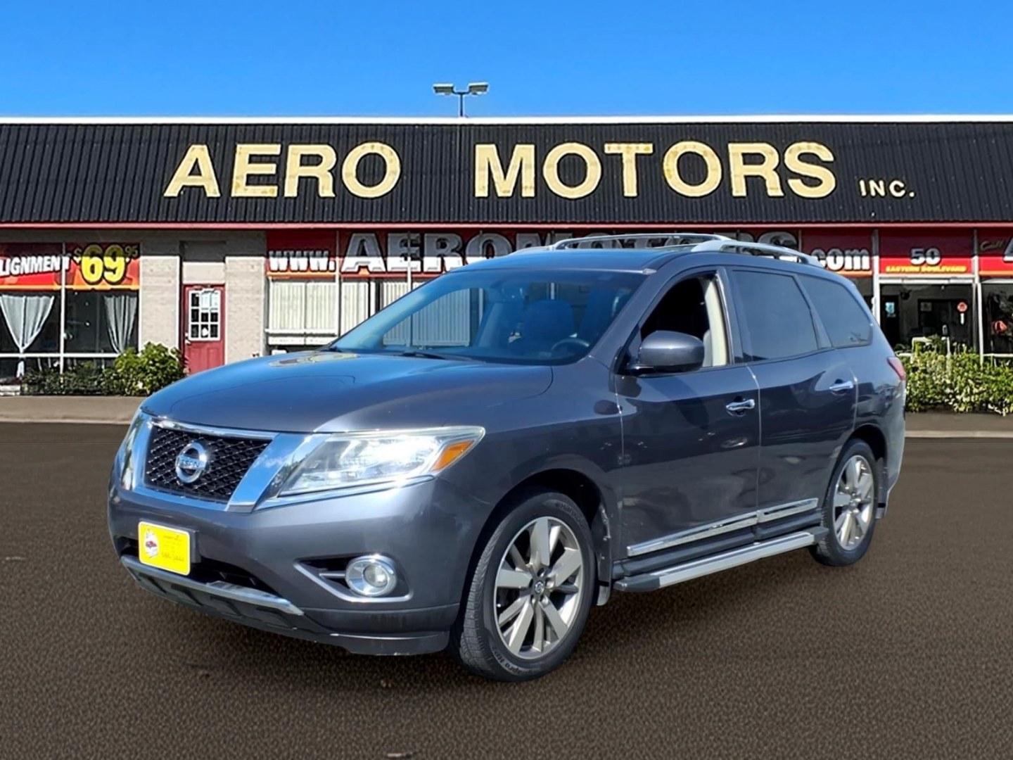 2013 Dark Slate Nissan Pathfinder Platinum (5N1AR2MM4DC) with an 3.5L 3.5L V6 260hp 240ft. lbs. Sequential-Port F.I. engine, CVT transmission, located at 50 Eastern Blvd., Essex, MD, 21221, (410) 686-3444, 39.304367, -76.484947- Photo#0