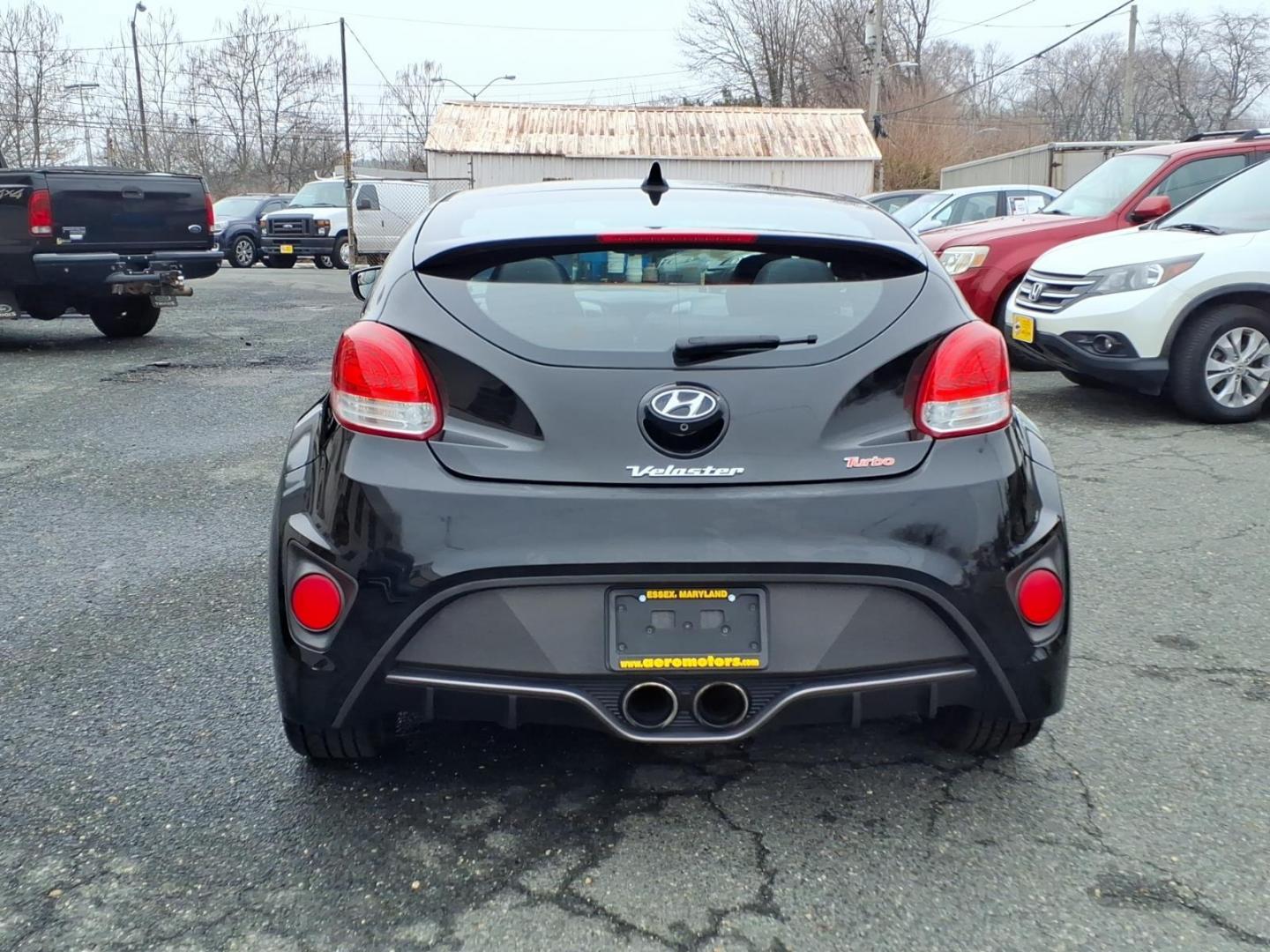 2016 Black Hyundai VELOSTER Turbo (KMHTC6AE4GU) with an 1.6L 1.6L Turbo I4 201hp 195ft. lbs. Turbocharged engine, Automatic transmission, located at 50 Eastern Blvd., Essex, MD, 21221, (410) 686-3444, 39.304367, -76.484947 - Photo#3