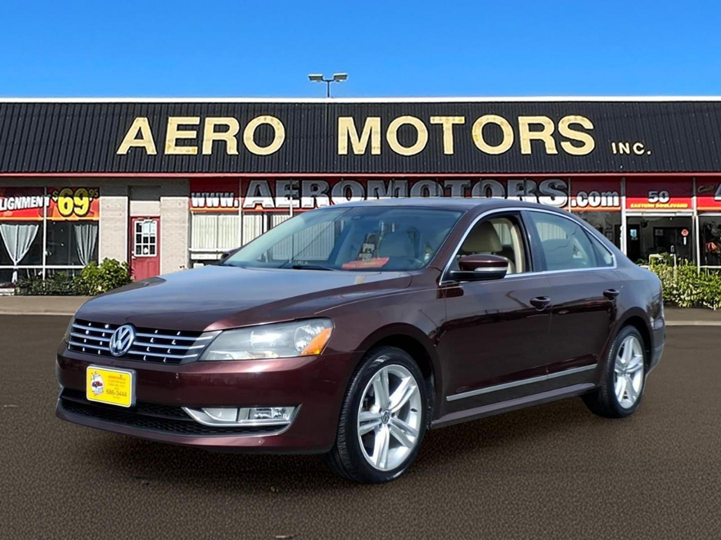 2013 Burgundy Volkswagen Passat TDI SEL Premium (1VWCN7A33DC) with an 2.0L 2.0L Diesel Turbo I4 140hp 236ft. lbs. Turbo Diesel engine, 6-Speed Double Clutch transmission, located at 50 Eastern Blvd., Essex, MD, 21221, (410) 686-3444, 39.304367, -76.484947 - Photo#0