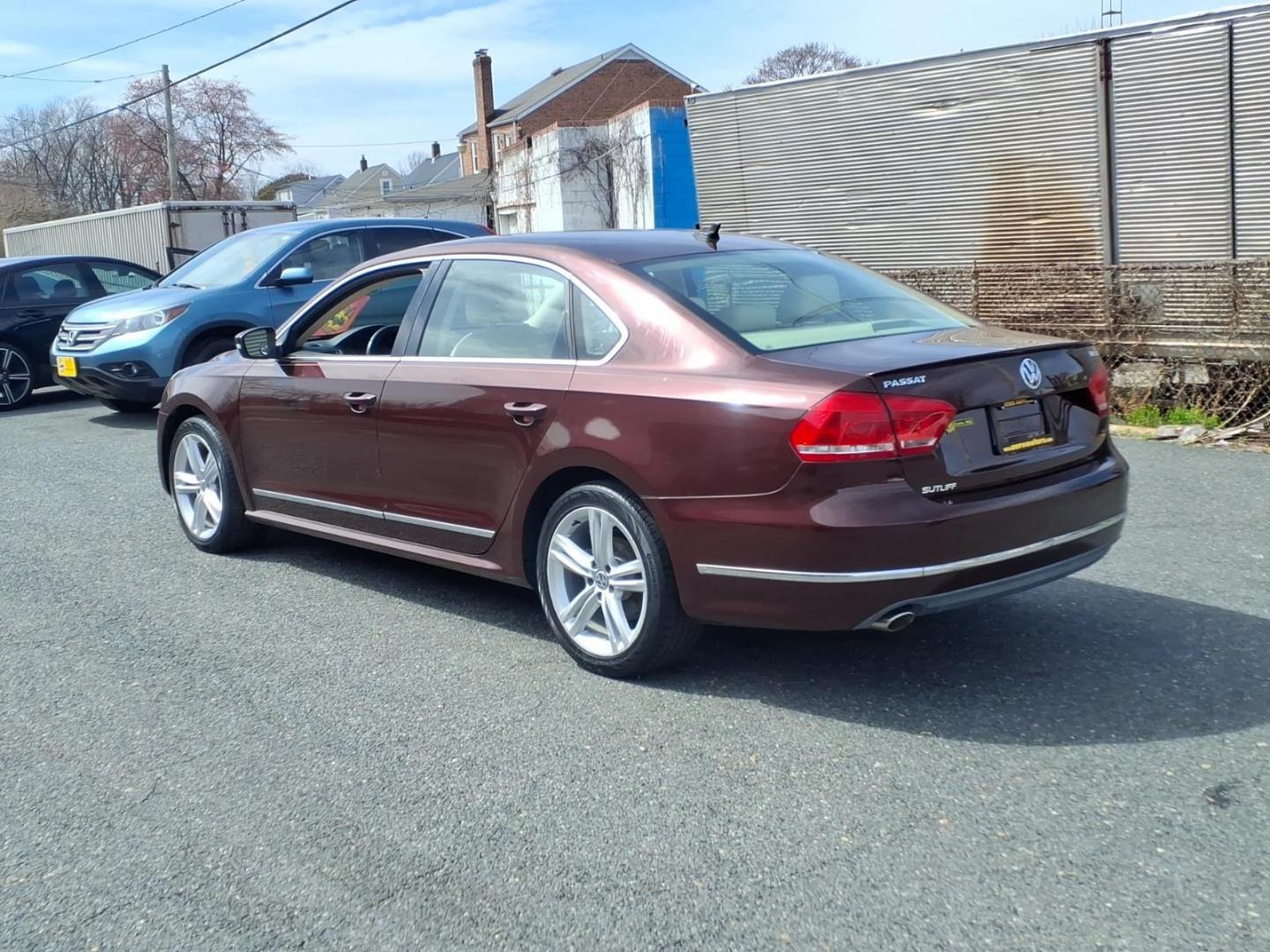 2013 Burgundy Volkswagen Passat TDI SEL Premium (1VWCN7A33DC) with an 2.0L 2.0L Diesel Turbo I4 140hp 236ft. lbs. Turbo Diesel engine, 6-Speed Double Clutch transmission, located at 50 Eastern Blvd., Essex, MD, 21221, (410) 686-3444, 39.304367, -76.484947 - Photo#2