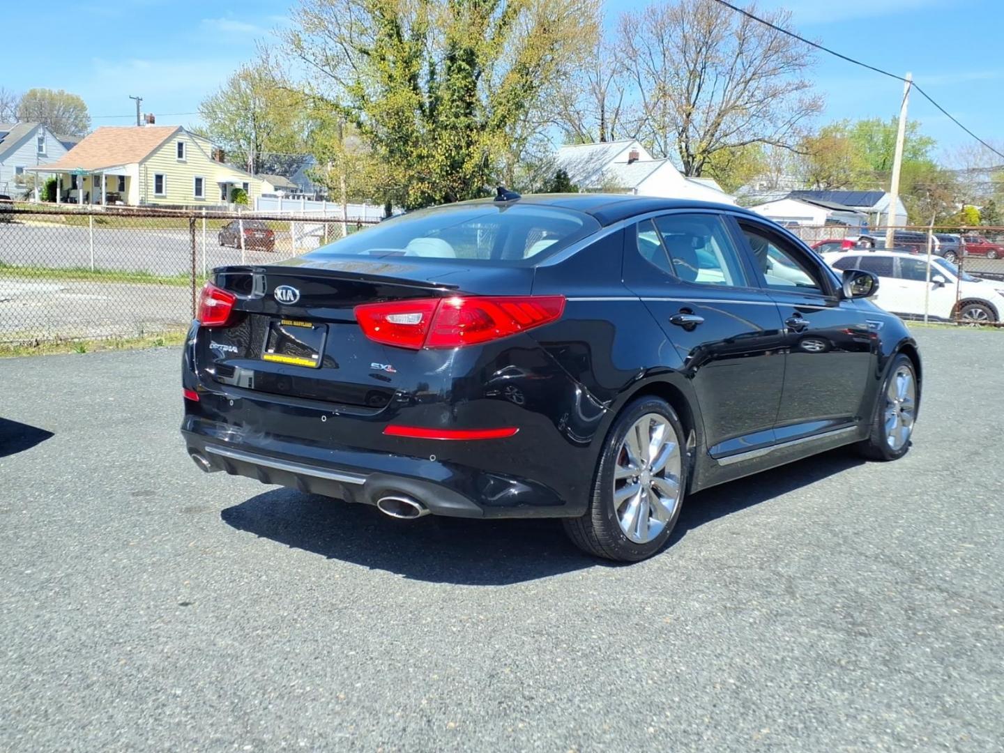 2014 Black Kia Optima SXL Turbo (5XXGR4A66EG) with an 2.0L 2.0L Turbo I4 274hp 269ft. lbs. Turbocharged engine, 6-Speed Automatic Sportmatic transmission, located at 50 Eastern Blvd., Essex, MD, 21221, (410) 686-3444, 39.304367, -76.484947 - Photo#3